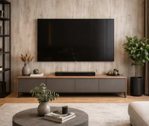 ماربل شیت طرح چوب برای پشت تلویزیون