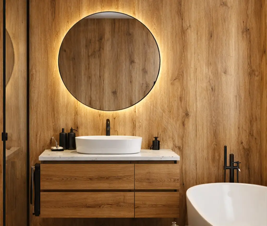 ماربل طرح چوب برای سرویس بعهداشتی